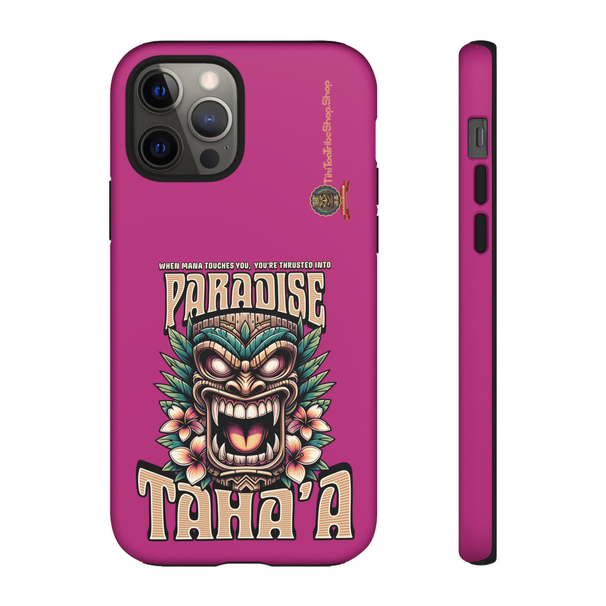 Tahaa – Coque Antichoc Premium « Tiki Féroce » | Design Tribal & Protection Maximale