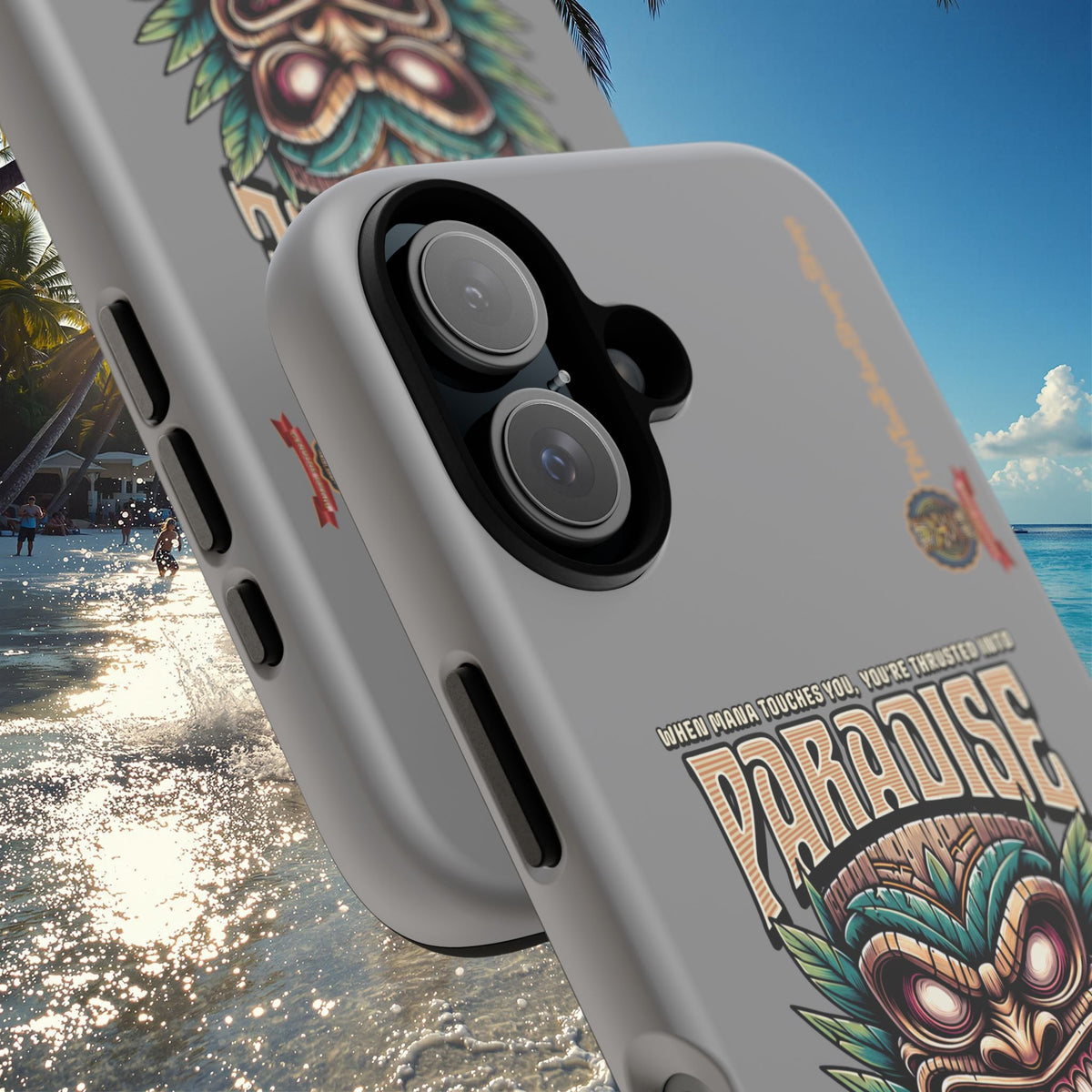 Tahaa – Coque Antichoc Premium « Tiki Féroce » | Design Tribal & Protection Maximale