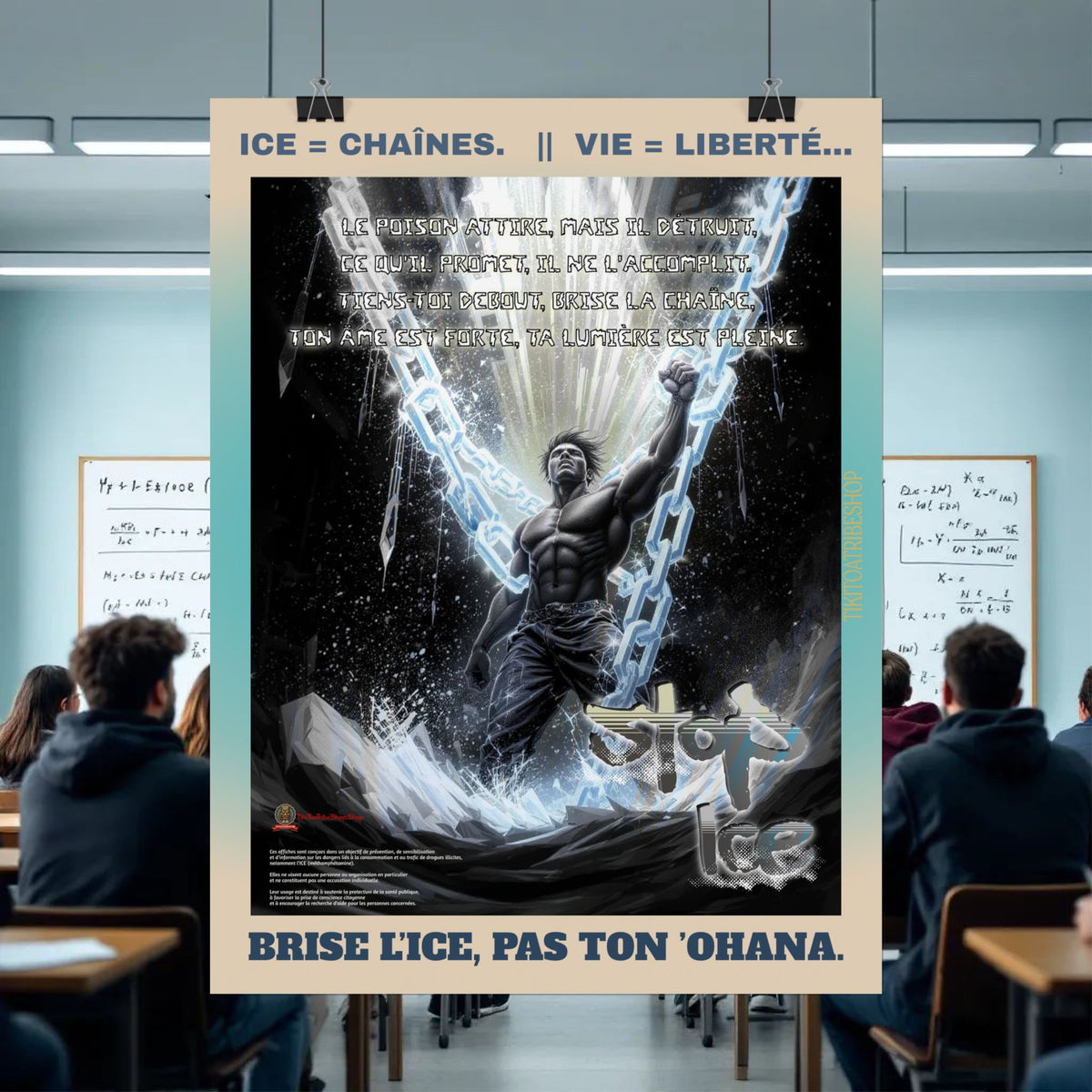 Posters Anti-ICE Polynésie – Affiches de Sensibilisation Contre la Drogue “Paruru i te ora – Brisons les chaînes de l’ICE”