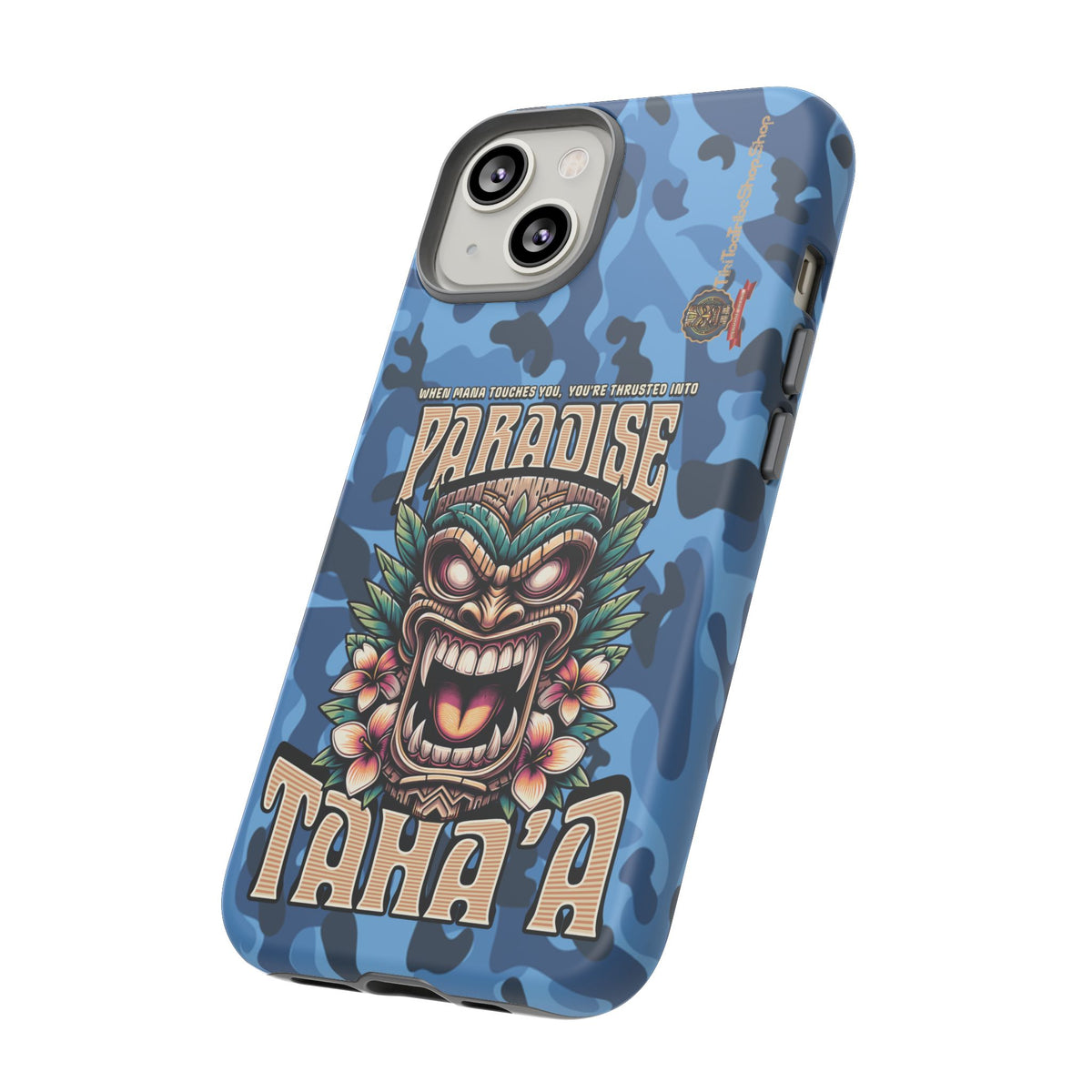 Tahaa – Coque Antichoc Premium « Tiki Féroce » | Design Tribal & Protection Maximale