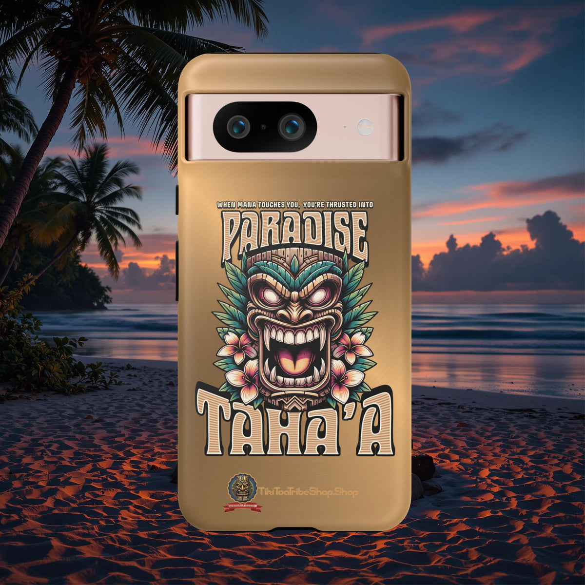 Tahaa – Coque Antichoc Premium « Tiki Féroce » | Design Tribal & Protection Maximale