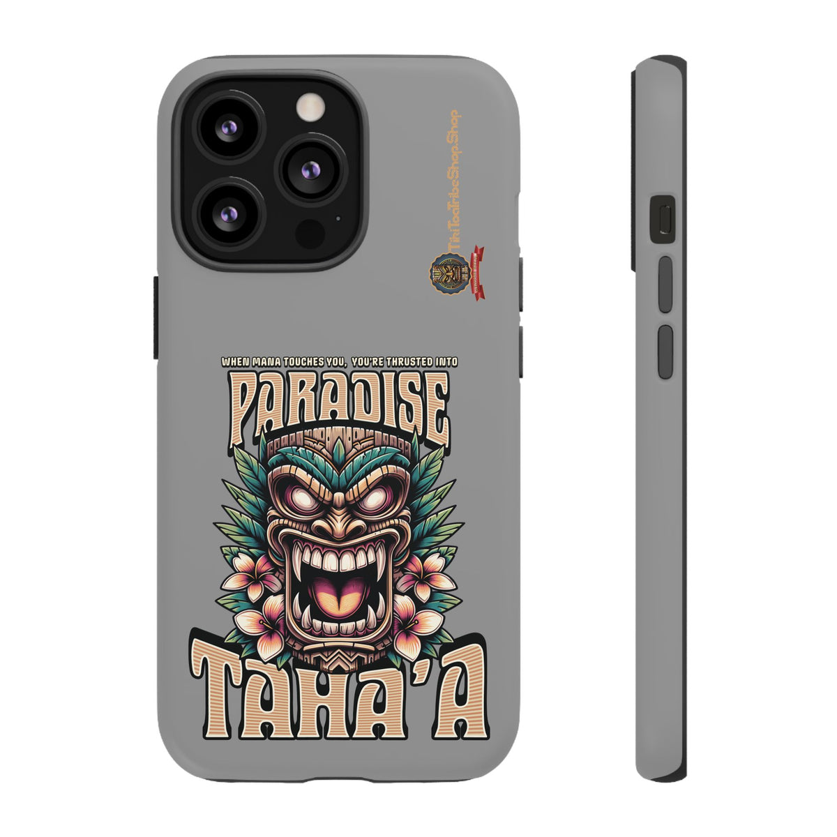 Tahaa – Coque Antichoc Premium « Tiki Féroce » | Design Tribal & Protection Maximale