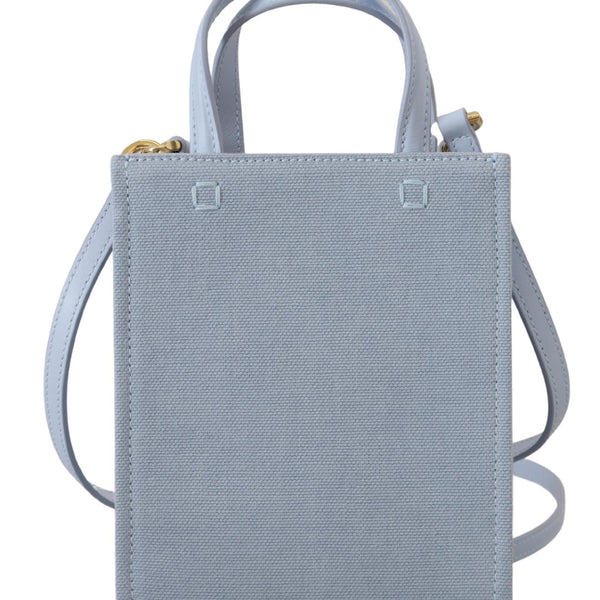 GIVENCHY SAC MINI VERTICAL EN TOILE BLEU CLOUD