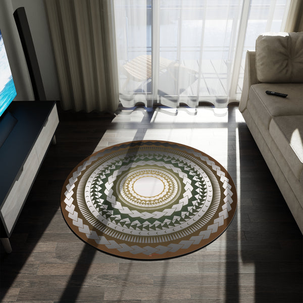 Tapis Rond, Tattoo Spirit – Lignes Ancestrales