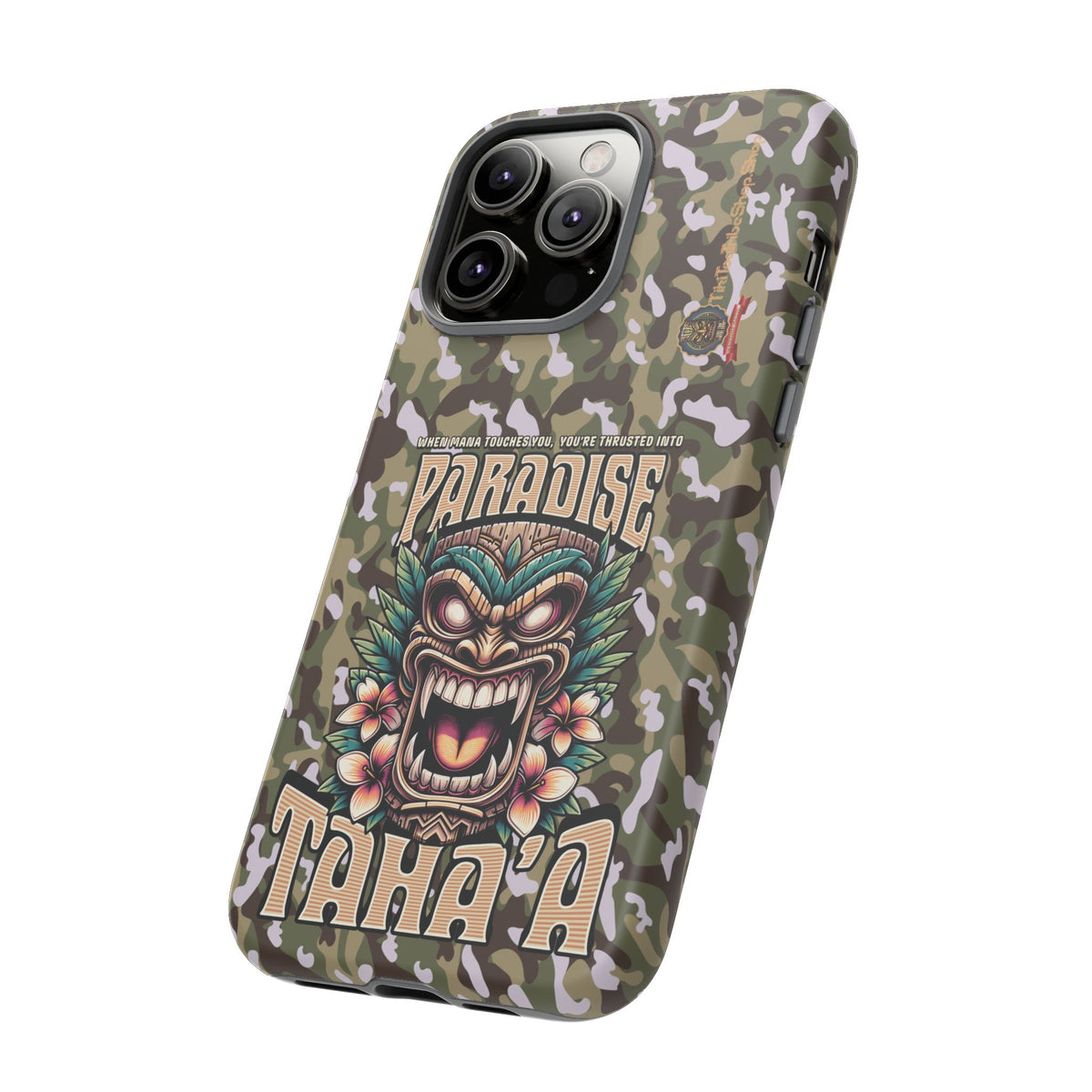 Tahaa – Coque Antichoc Premium « Tiki Féroce » | Design Tribal & Protection Maximale