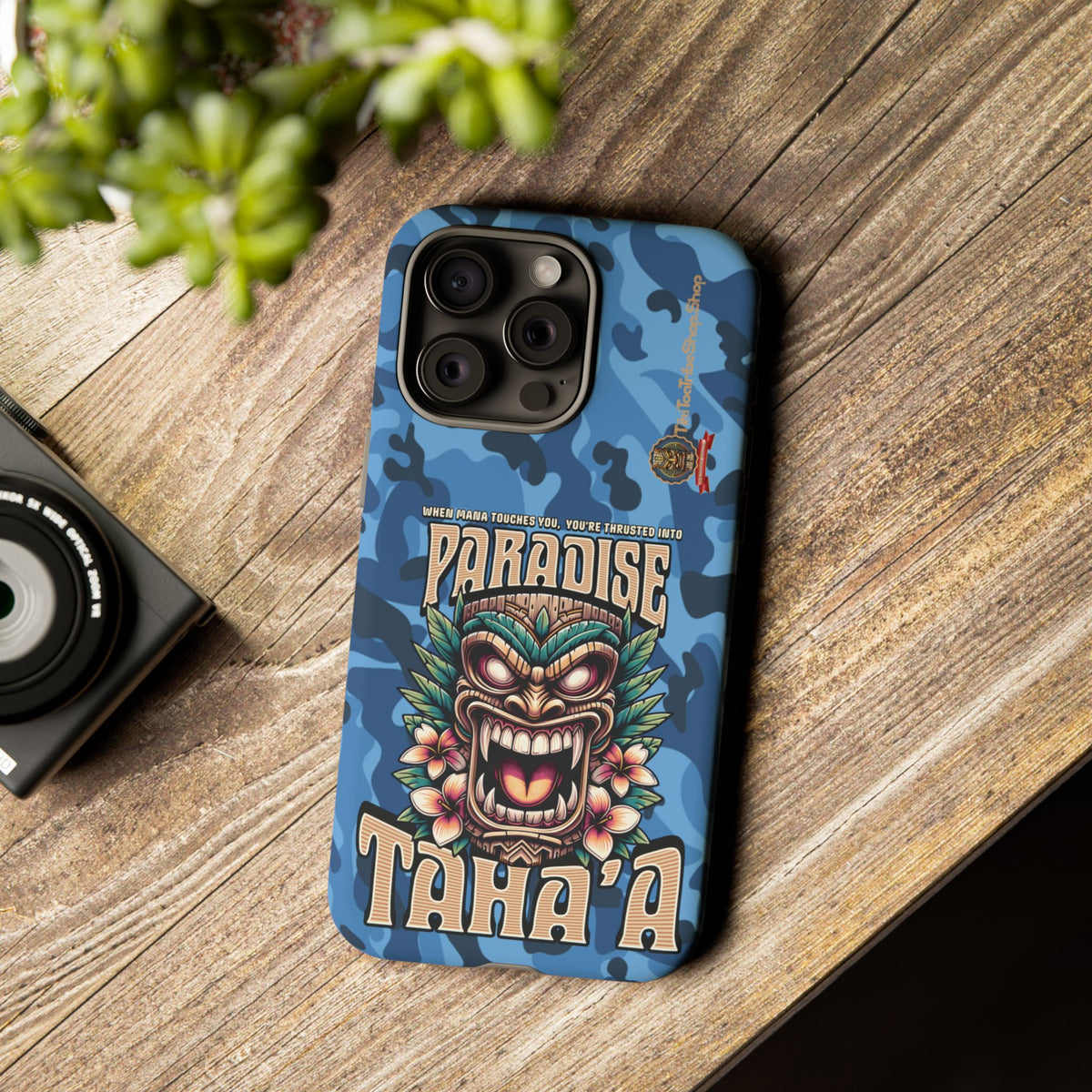 Tahaa – Coque Antichoc Premium « Tiki Féroce » | Design Tribal & Protection Maximale