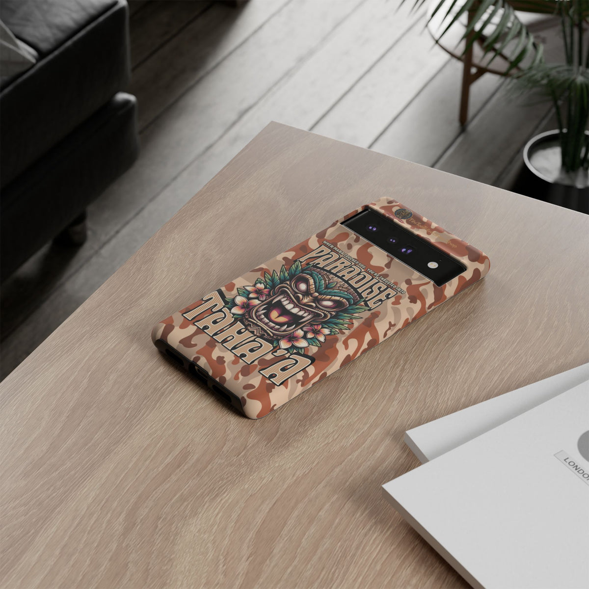 Tahaa – Coque Antichoc Premium « Tiki Féroce » | Design Tribal & Protection Maximale