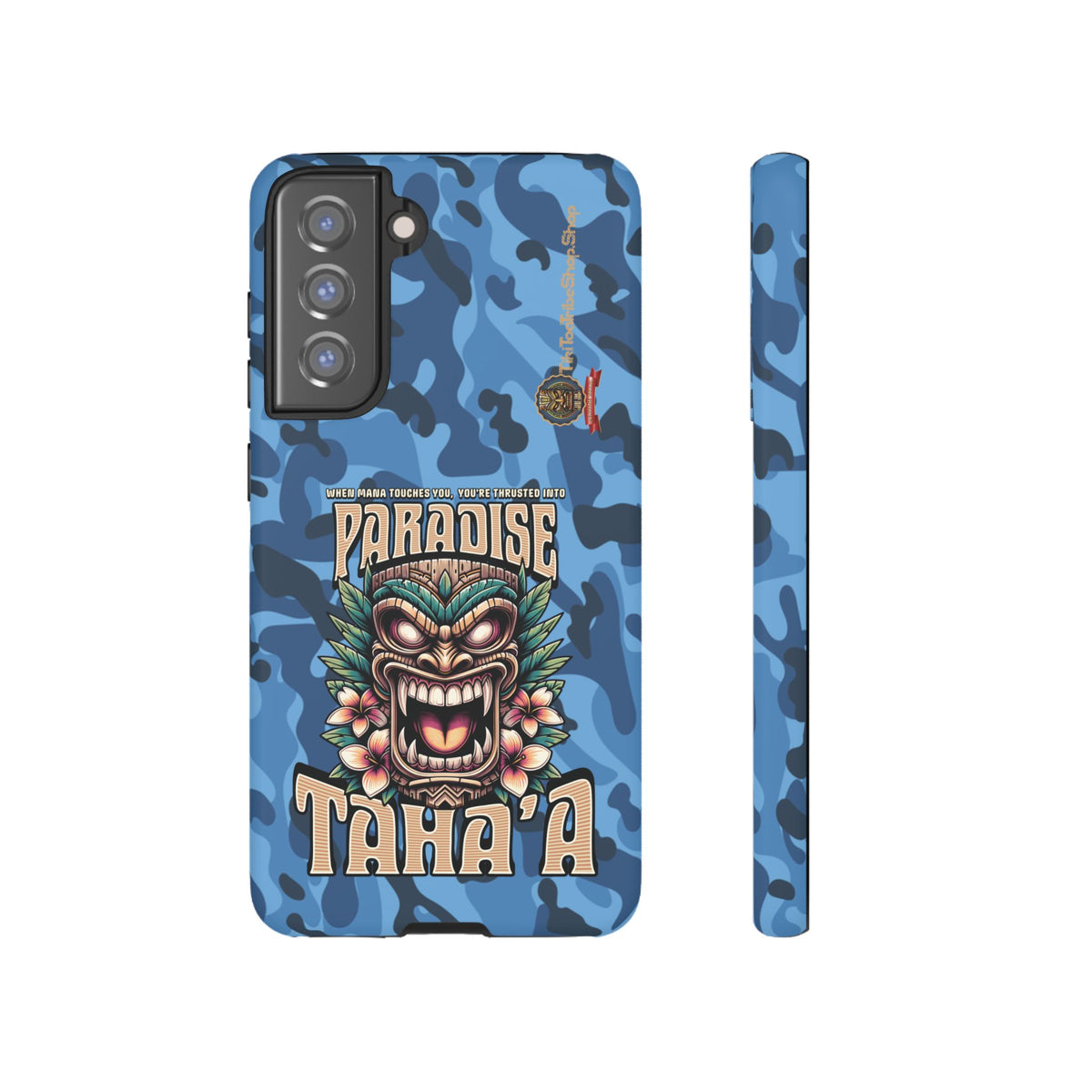 Tahaa – Coque Antichoc Premium « Tiki Féroce » | Design Tribal & Protection Maximale