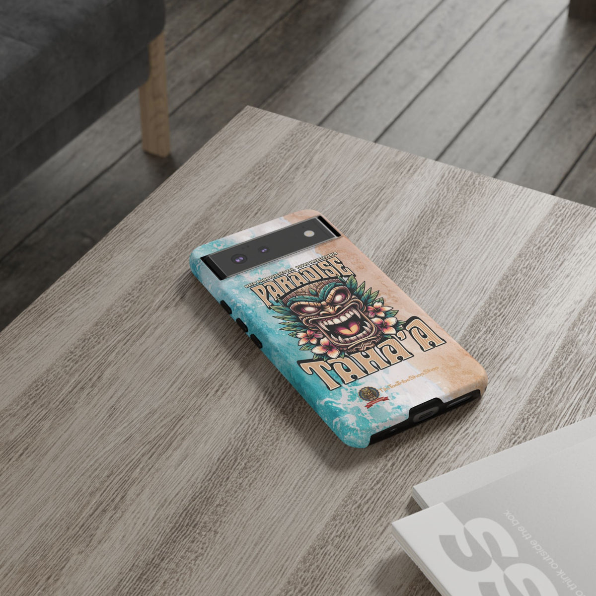 Tahaa – Coque Antichoc Premium « Tiki Féroce » | Design Tribal & Protection Maximale