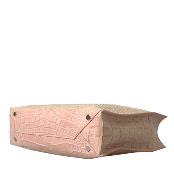 BALENCIAGA Câble Shopper Tote Rose Alligator - Élégance et audace
