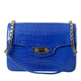 BALENCIAGA Sac Neo Classic en Alligator Bleu - L'Icone Réinventée