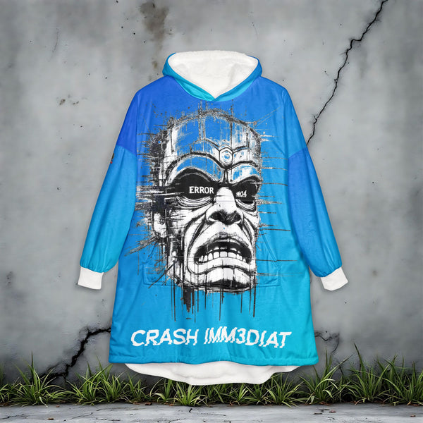 Tiki Glitch &amp; Error Hooded Fleece Blanket
