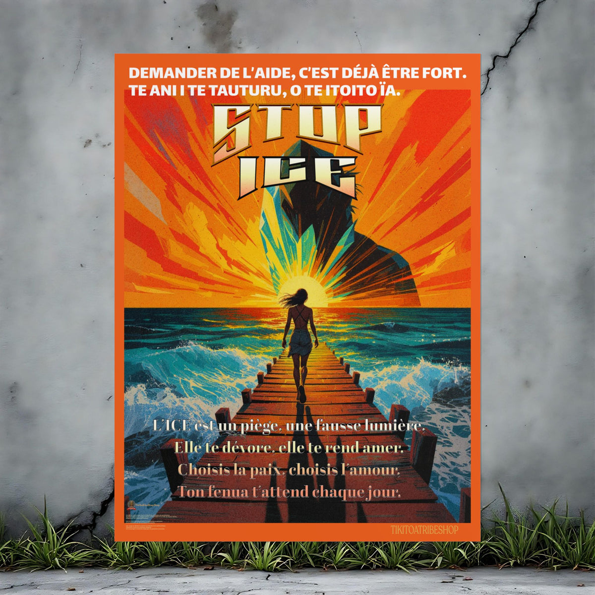 Posters Anti-ICE Polynésie – Affiches de Sensibilisation Contre la Drogue “Paruru i te ora – Brisons les chaînes de l’ICE”