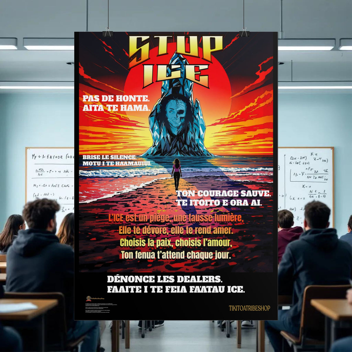 Posters Anti-ICE Polynésie – Affiches de Sensibilisation Contre la Drogue “Paruru i te ora – Brisons les chaînes de l’ICE”