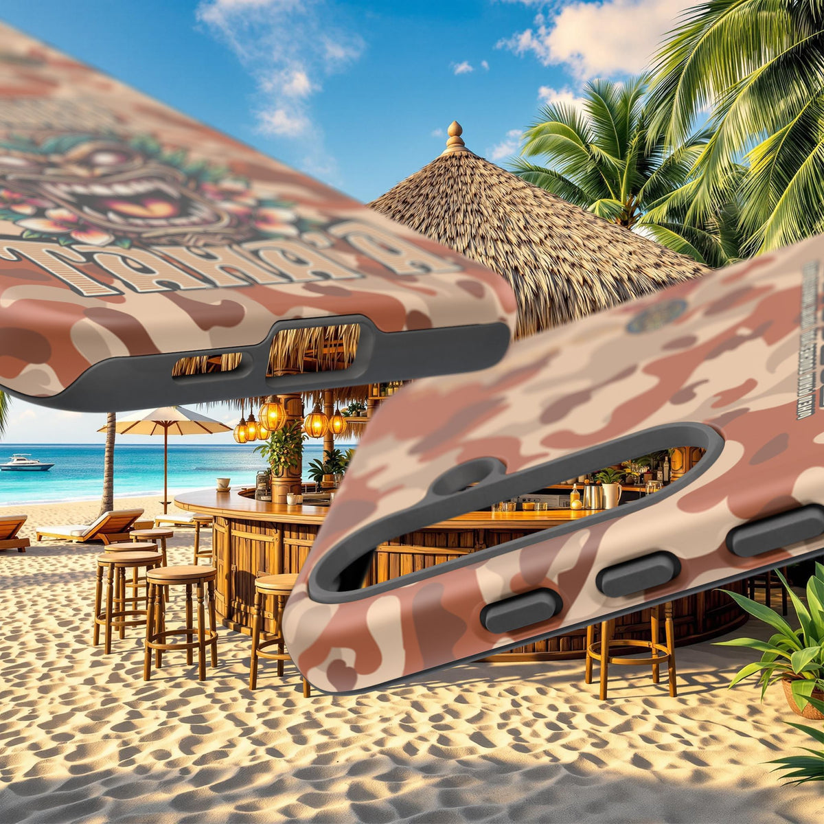 Tahaa – Coque Antichoc Premium « Tiki Féroce » | Design Tribal & Protection Maximale