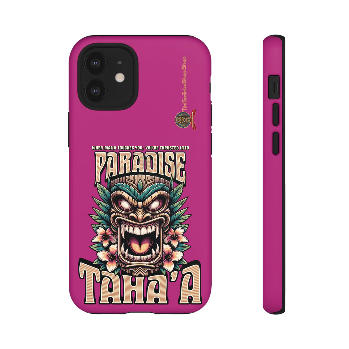 Tahaa – Coque Antichoc Premium « Tiki Féroce » | Design Tribal & Protection Maximale