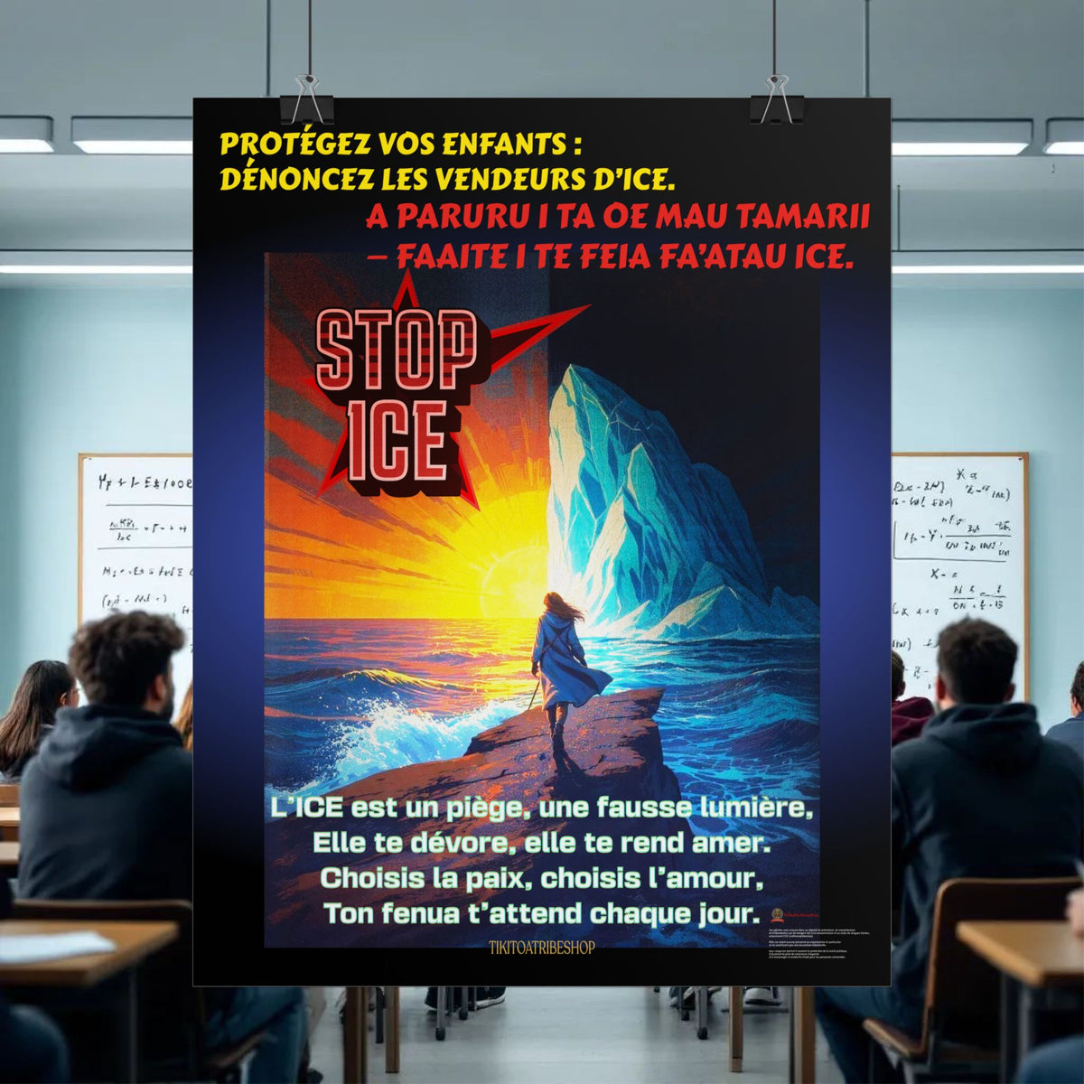 Posters Anti-ICE Polynésie – Affiches de Sensibilisation Contre la Drogue “Paruru i te ora – Brisons les chaînes de l’ICE”