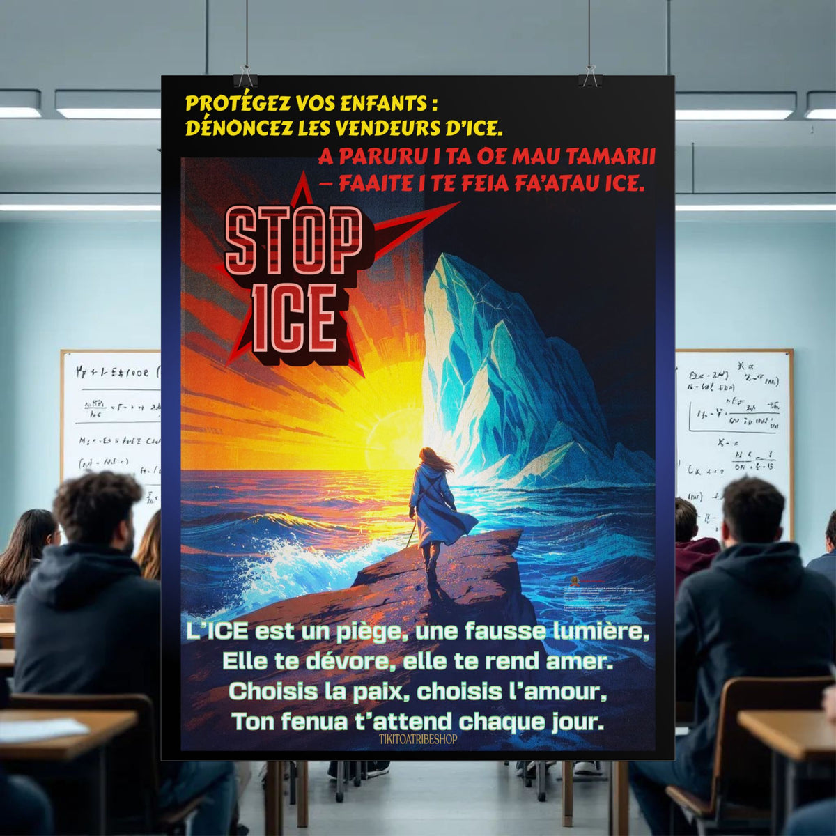 Posters Anti-ICE Polynésie – Affiches de Sensibilisation Contre la Drogue “Paruru i te ora – Brisons les chaînes de l’ICE”