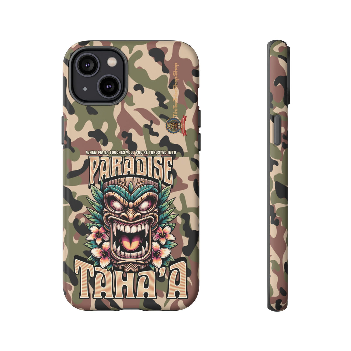 Tahaa – Coque Antichoc Premium « Tiki Féroce » | Design Tribal & Protection Maximale