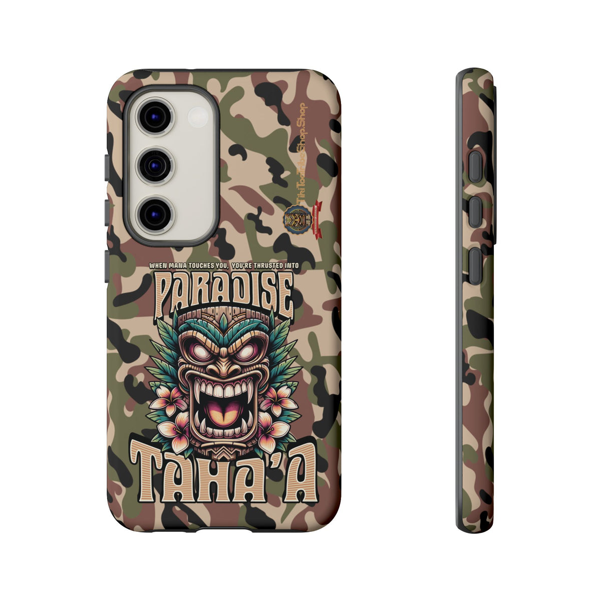 Tahaa – Coque Antichoc Premium « Tiki Féroce » | Design Tribal & Protection Maximale