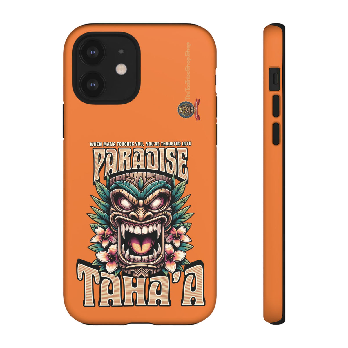 Tahaa – Coque Antichoc Premium « Tiki Féroce » | Design Tribal & Protection Maximale