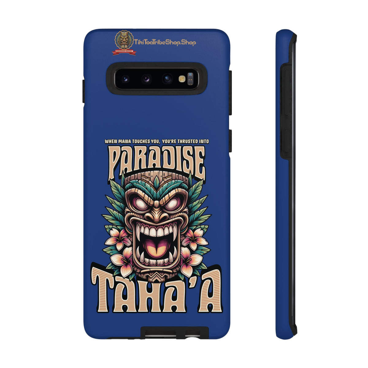 Tahaa – Coque Antichoc Premium « Tiki Féroce » | Design Tribal & Protection Maximale
