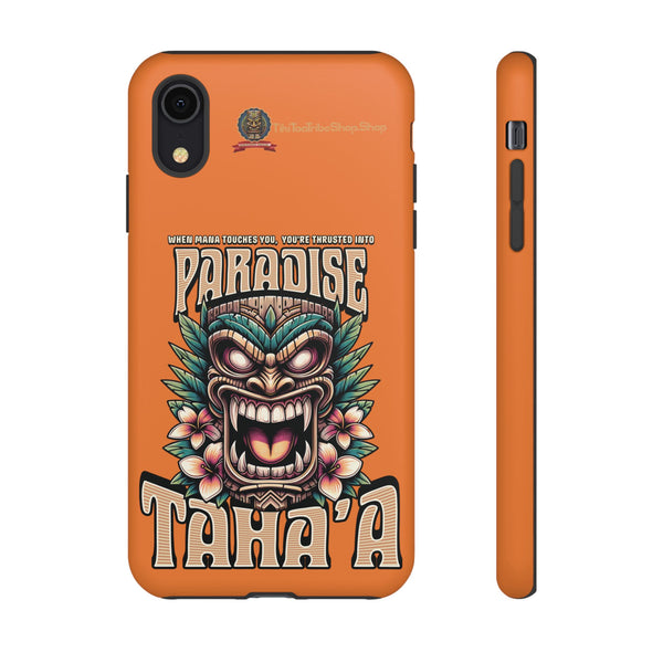 Tahaa – Coque Antichoc Premium « Tiki Féroce » | Design Tribal & Protection Maximale