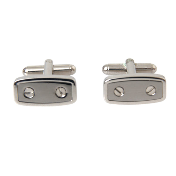 Boutons de Manchette Dolce & Gabbana "Design Industriel Plaqués Argent"