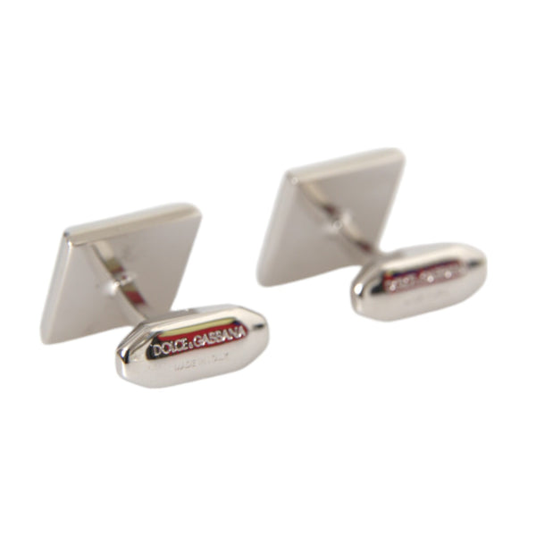 Boutons de Manchette Dolce & Gabbana "Oeil de Tigre Plaqués Argent"