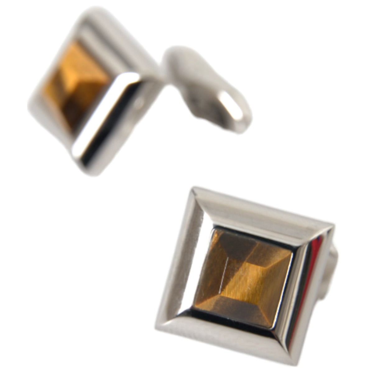 Boutons de Manchette Dolce & Gabbana "Oeil de Tigre Plaqués Argent"