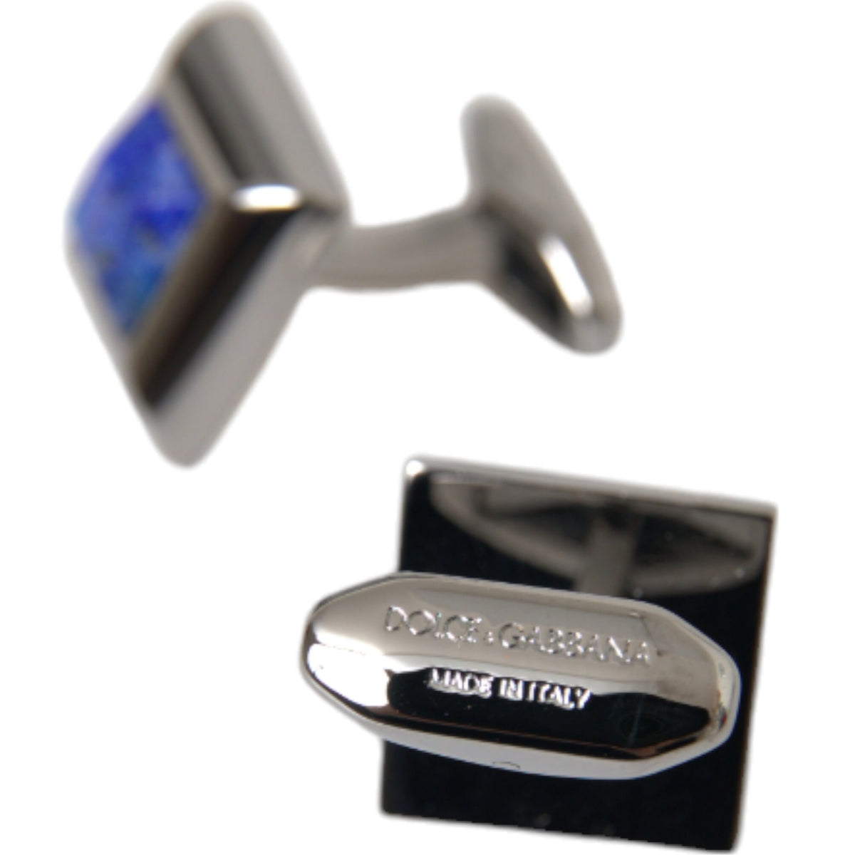 Boutons de Manchette Dolce & Gabbana "Géo-Saphir Plaqués Argent"
