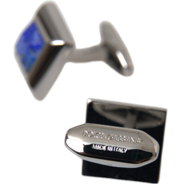 Boutons de Manchette Dolce & Gabbana "Géo-Saphir Plaqués Argent"