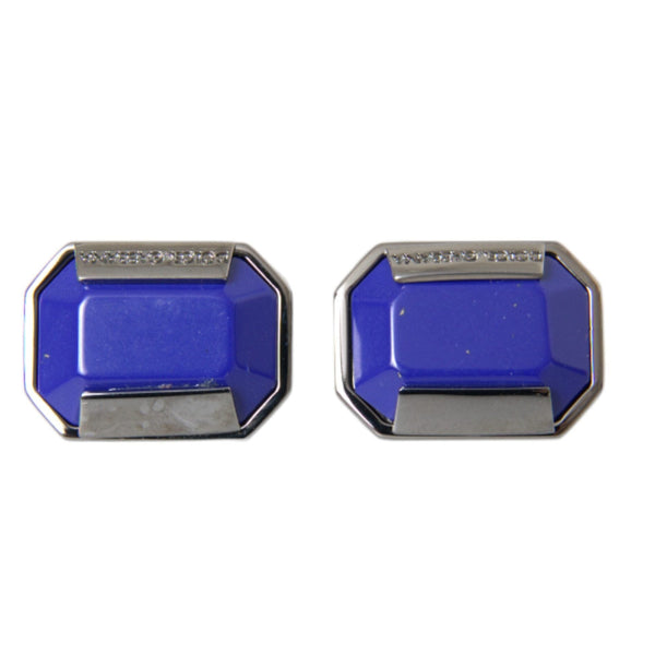 Boutons de Manchette Dolce & Gabbana "Éclat Saphir Plaqués Argent"