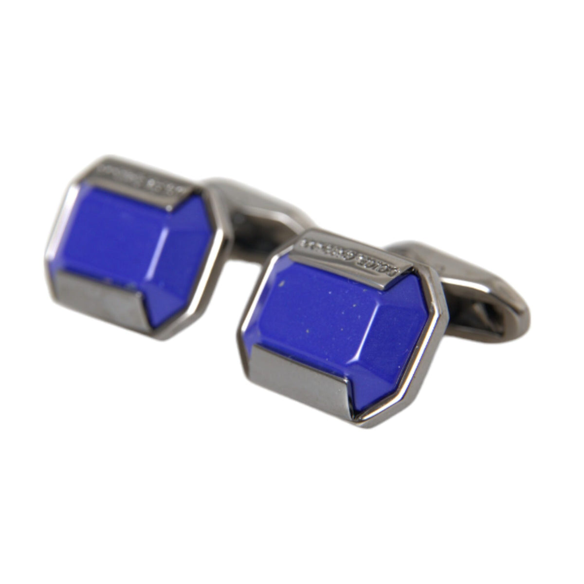 Boutons de Manchette Dolce & Gabbana "Éclat Saphir Plaqués Argent"