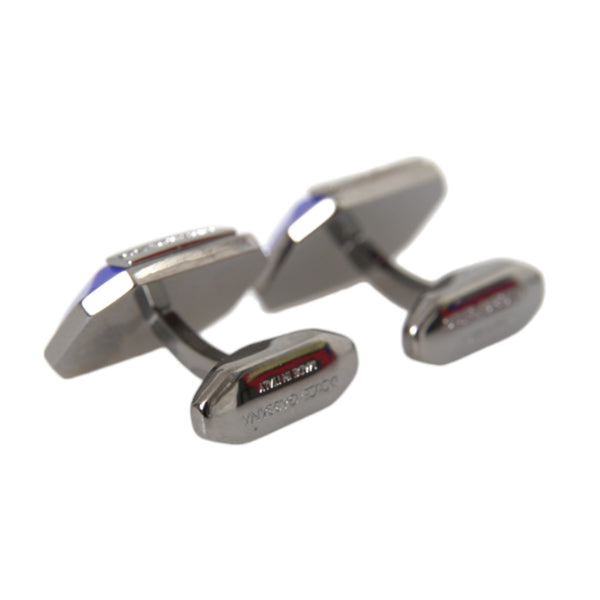 Boutons de Manchette Dolce & Gabbana "Éclat Saphir Plaqués Argent"