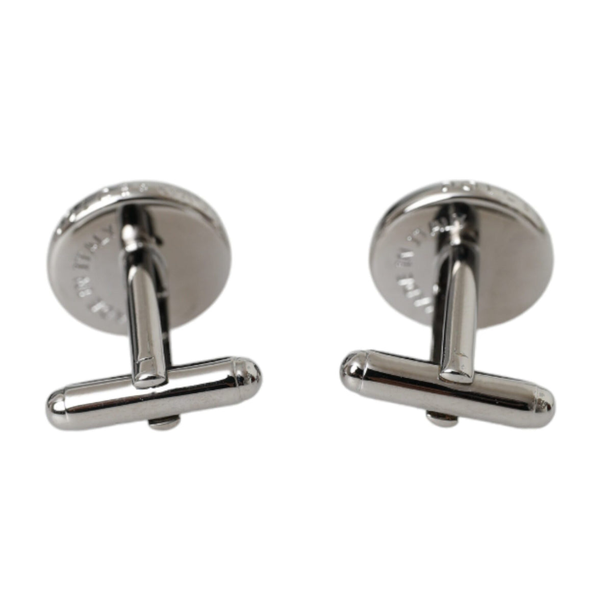 Boutons de Manchette Dolce & Gabbana "Rondeur Scintillante Plaquée Argent"