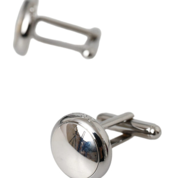 Boutons de Manchette Dolce & Gabbana "Rondeur Scintillante Plaquée Argent"
