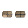 Boutons de Manchette Dolce & Gabbana "Gatsby Bicolore" en Laiton Plaqué Or et Argent