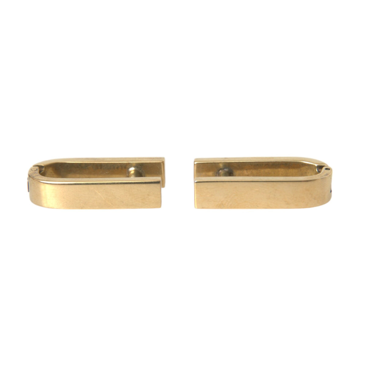 Boutons de Manchette Dolce & Gabbana "Barrette Dorée et Cuir Texturé"