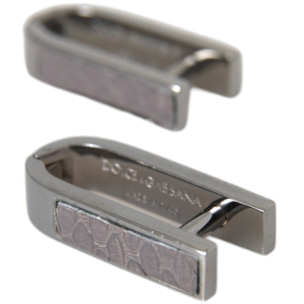 Boutons de Manchette Dolce & Gabbana "Minimaliste Plaqués Argent"
