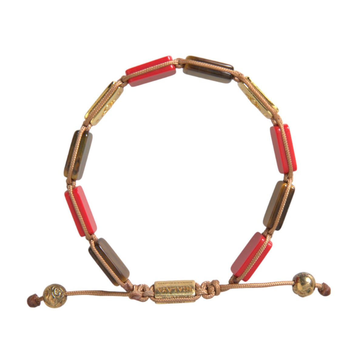 Nialaya CZ Tiger Eye Red Coral 925 Silver Men Bracelet