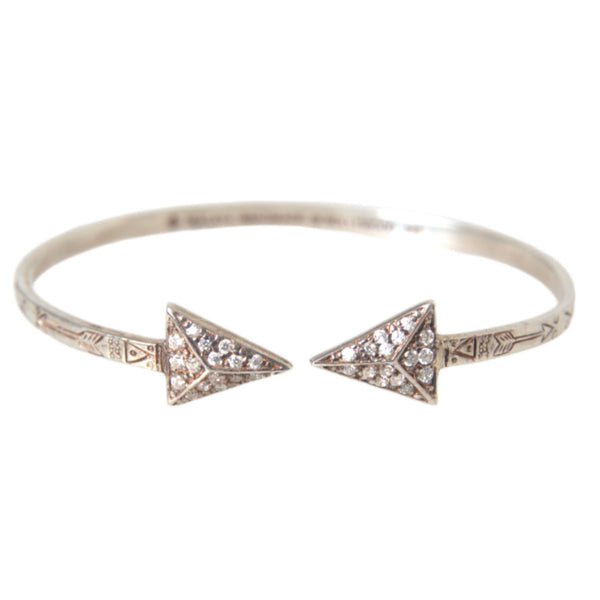 NIALAYA : Bracelet Jonc "Flèche Cristalline" en Argent Sterling 925 - Guide Spirituel et Protection