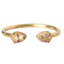 NIALAYA: Lion Bangle Bracelet in Gold and Cubic Zirconia - Royal Strength and Elegance