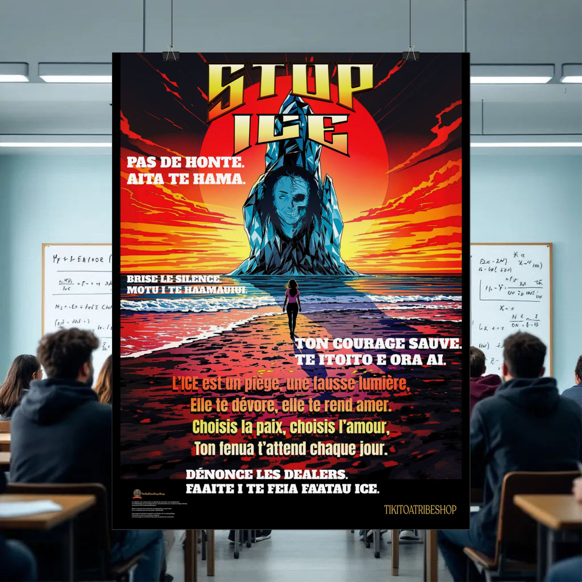 Posters Anti-ICE Polynésie – Affiches de Sensibilisation Contre la Drogue “Paruru i te ora – Brisons les chaînes de l’ICE”