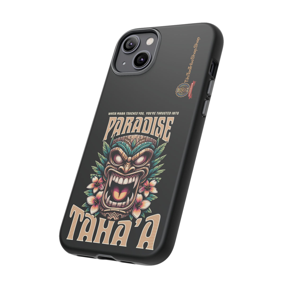 Tahaa – Coque Antichoc Premium « Tiki Féroce » | Design Tribal & Protection Maximale
