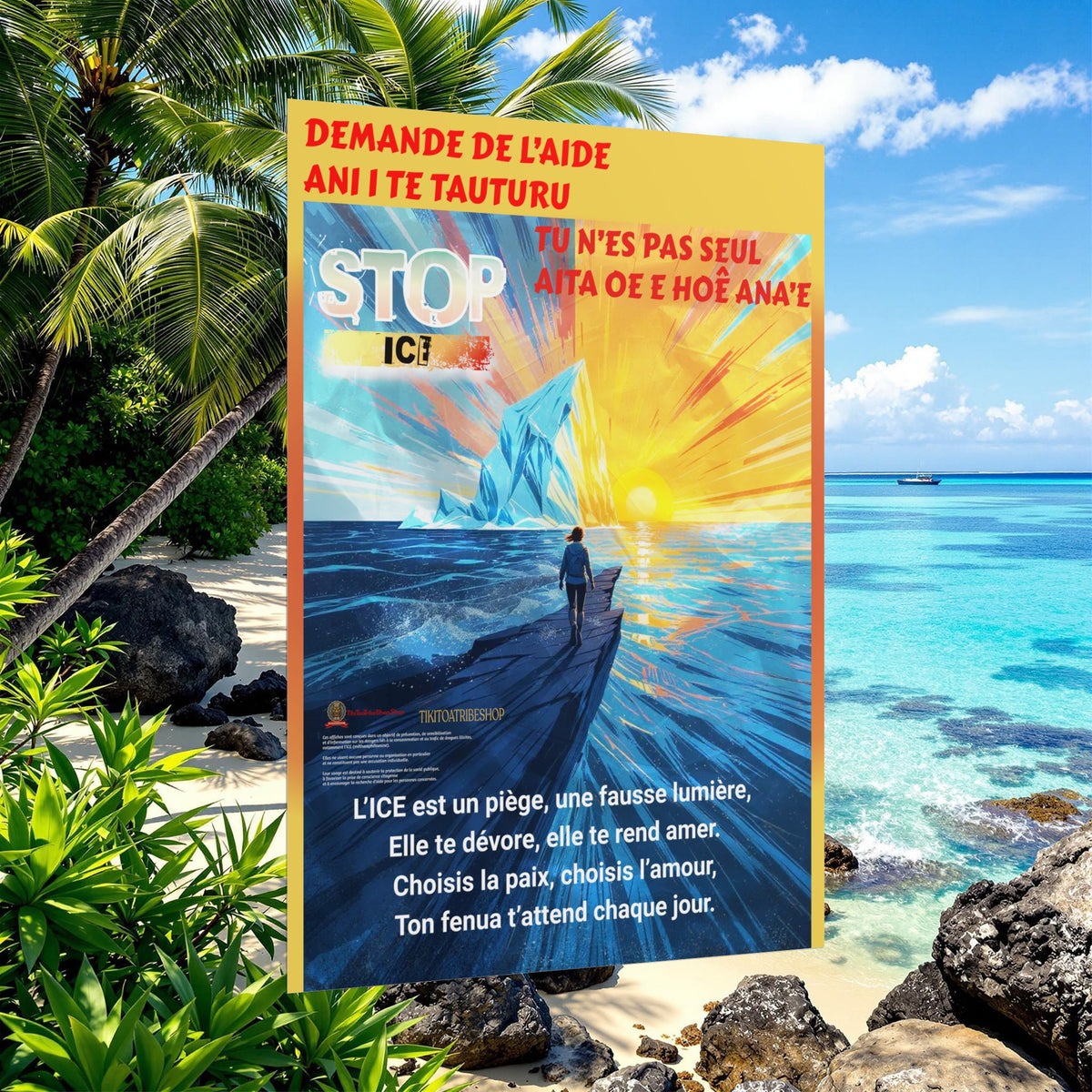 Posters Anti-ICE Polynésie – Affiches de Sensibilisation Contre la Drogue “Paruru i te ora – Brisons les chaînes de l’ICE”