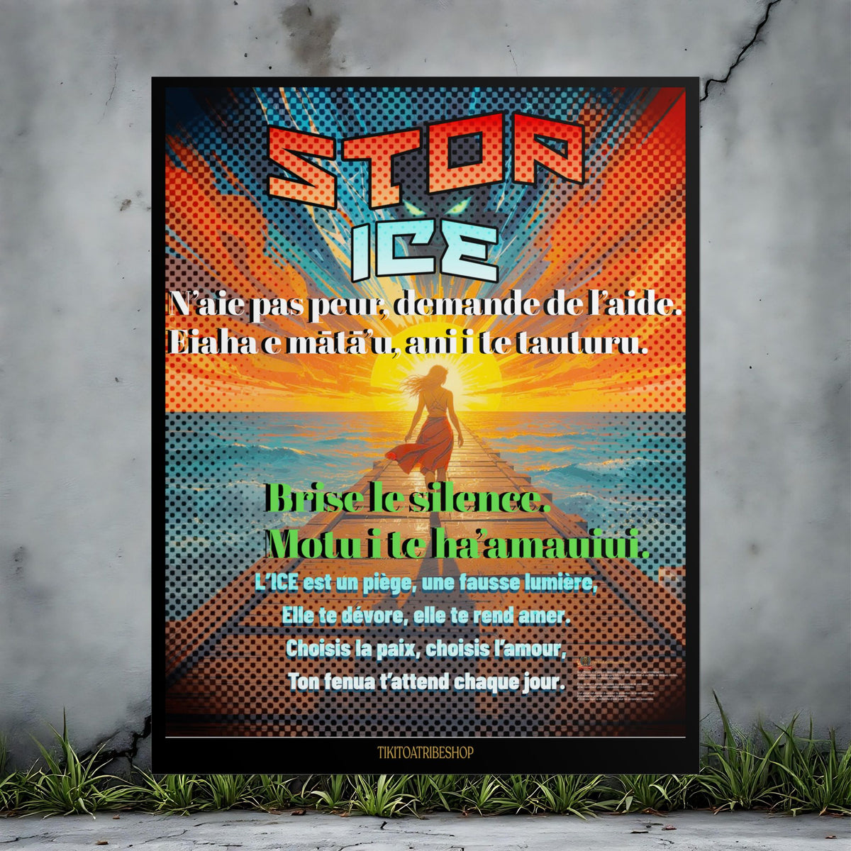 Posters Anti-ICE Polynésie – Affiches de Sensibilisation Contre la Drogue “Paruru i te ora – Brisons les chaînes de l’ICE”