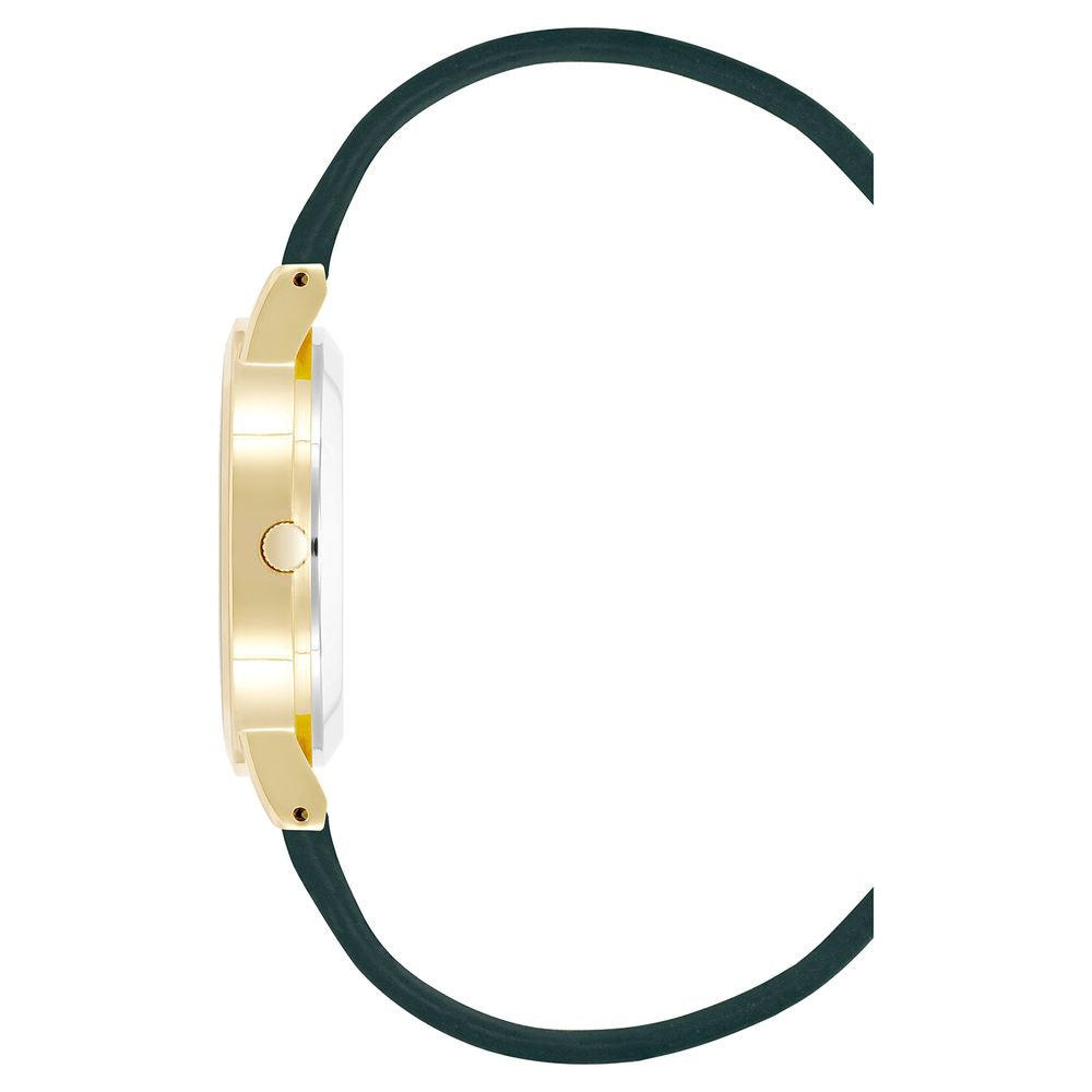 JUICY COUTURE  Montre pour Femme - Dorée avec Bracelet Vert et Couronne Stylisée