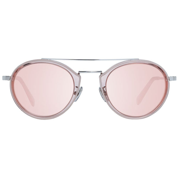 OMEGA Unisex Round Aviator Sunglasses