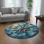 Round Rug or Wall Decoration, The Compass of the Worlds